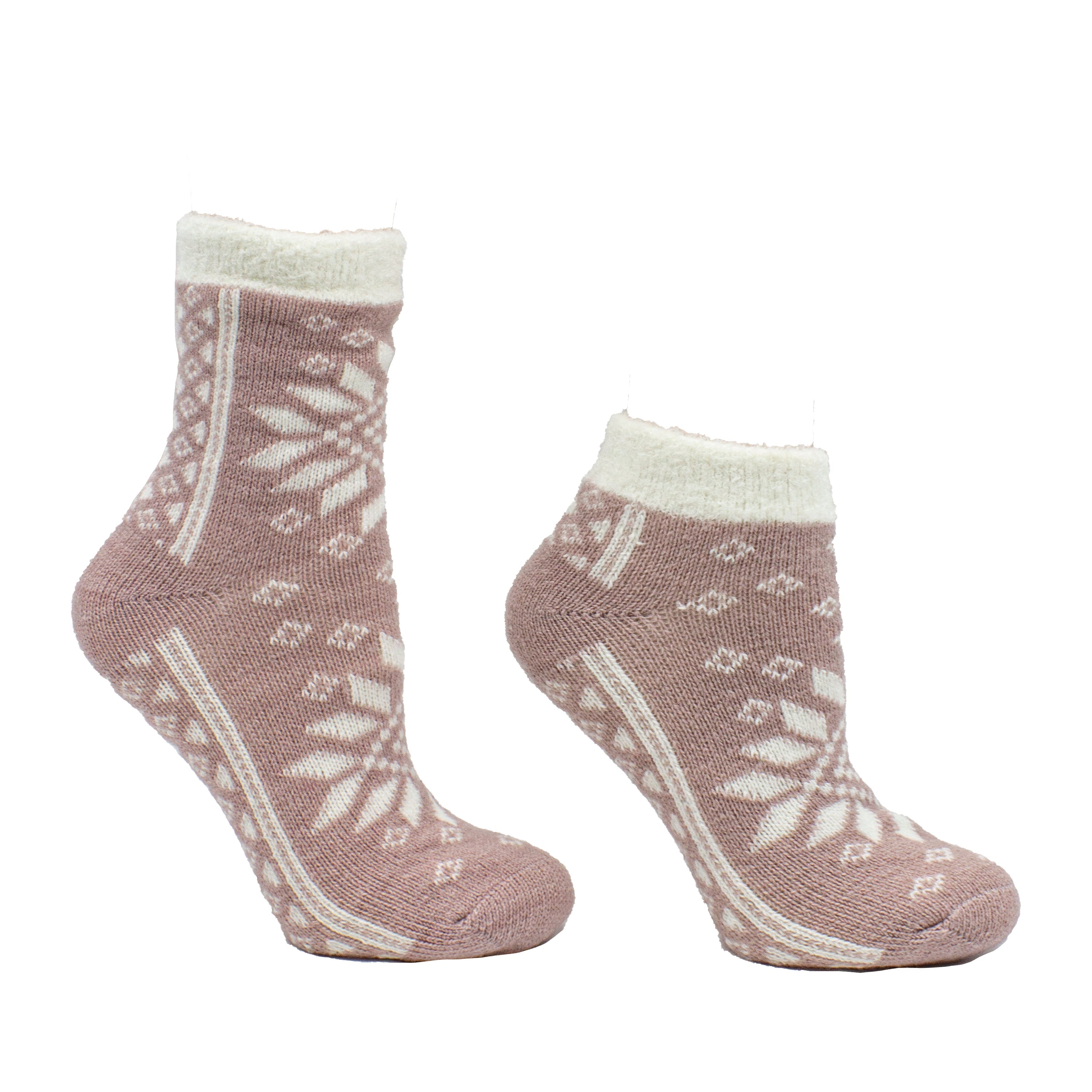 Frost Bound Double Layer Slipper Socks With Rose & Shea Butter Infused