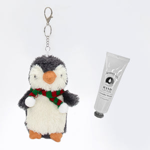 Scented Plush Christmas Teddy Bear Keychain – Vanilla Infused Mini Bear with Santa Hat & Scarf, Cute Bag Charm and Holiday Gift Accessory