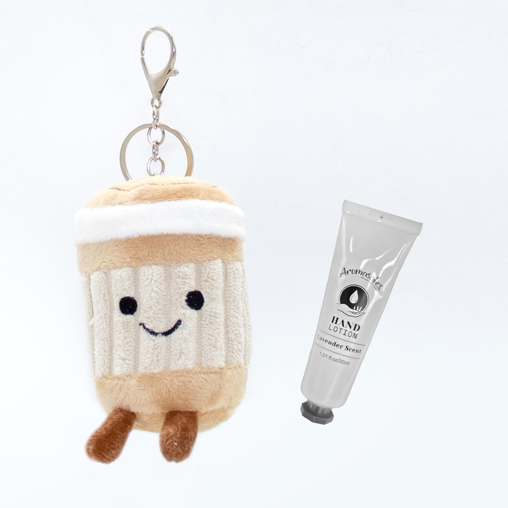 Plush Coffee Cup Keychain – Vanilla Scented Cute Stuffed Drink Bag