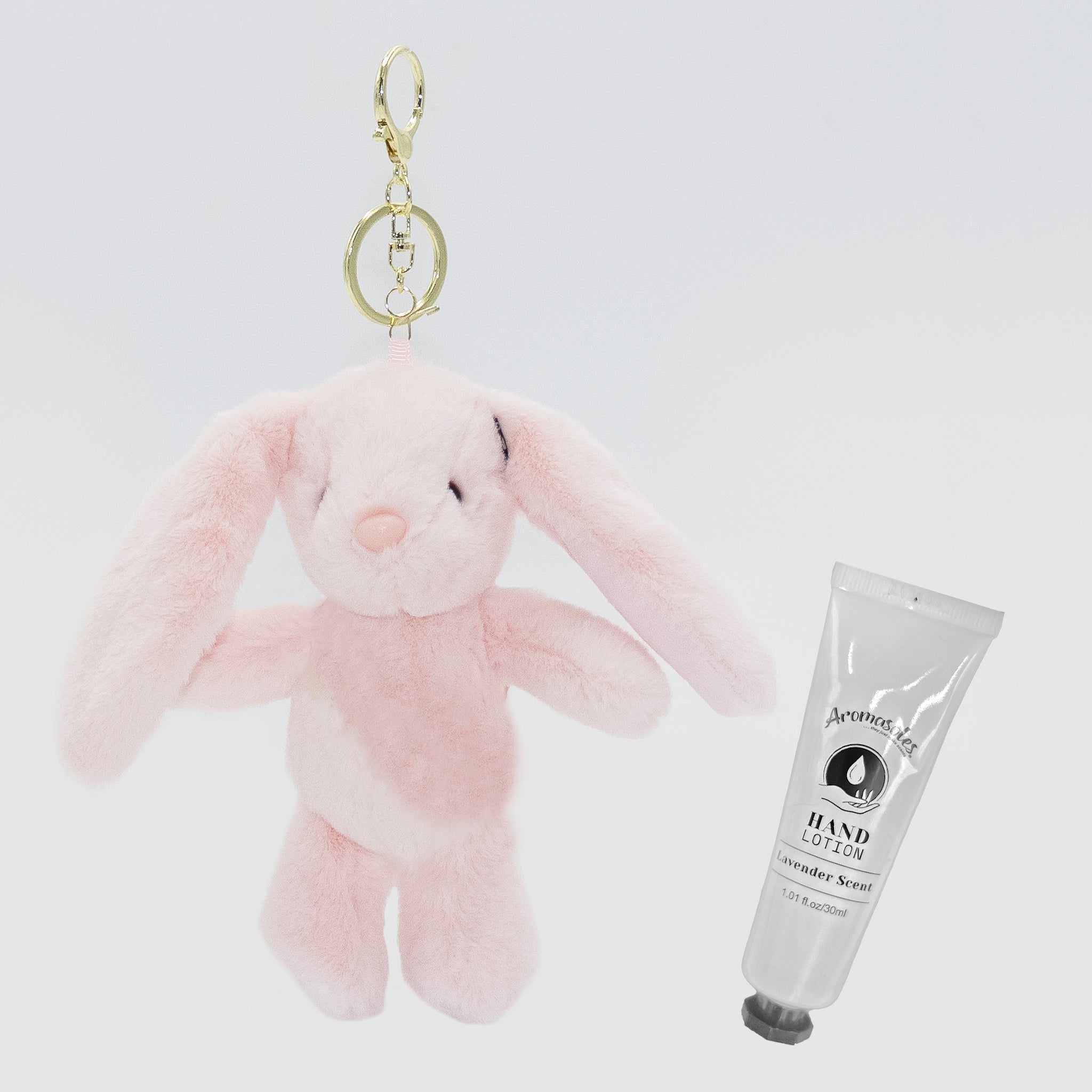 Plush Pink Bunny Keychain – Lavender Scented Cute Stuffed Animal