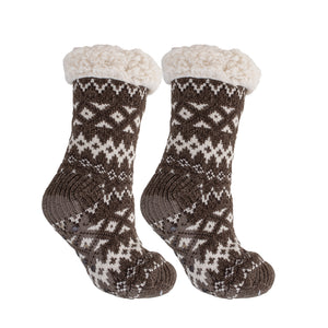 Men’s Leisure Lodge Lounge Socks, Vanilla Infused | Brown