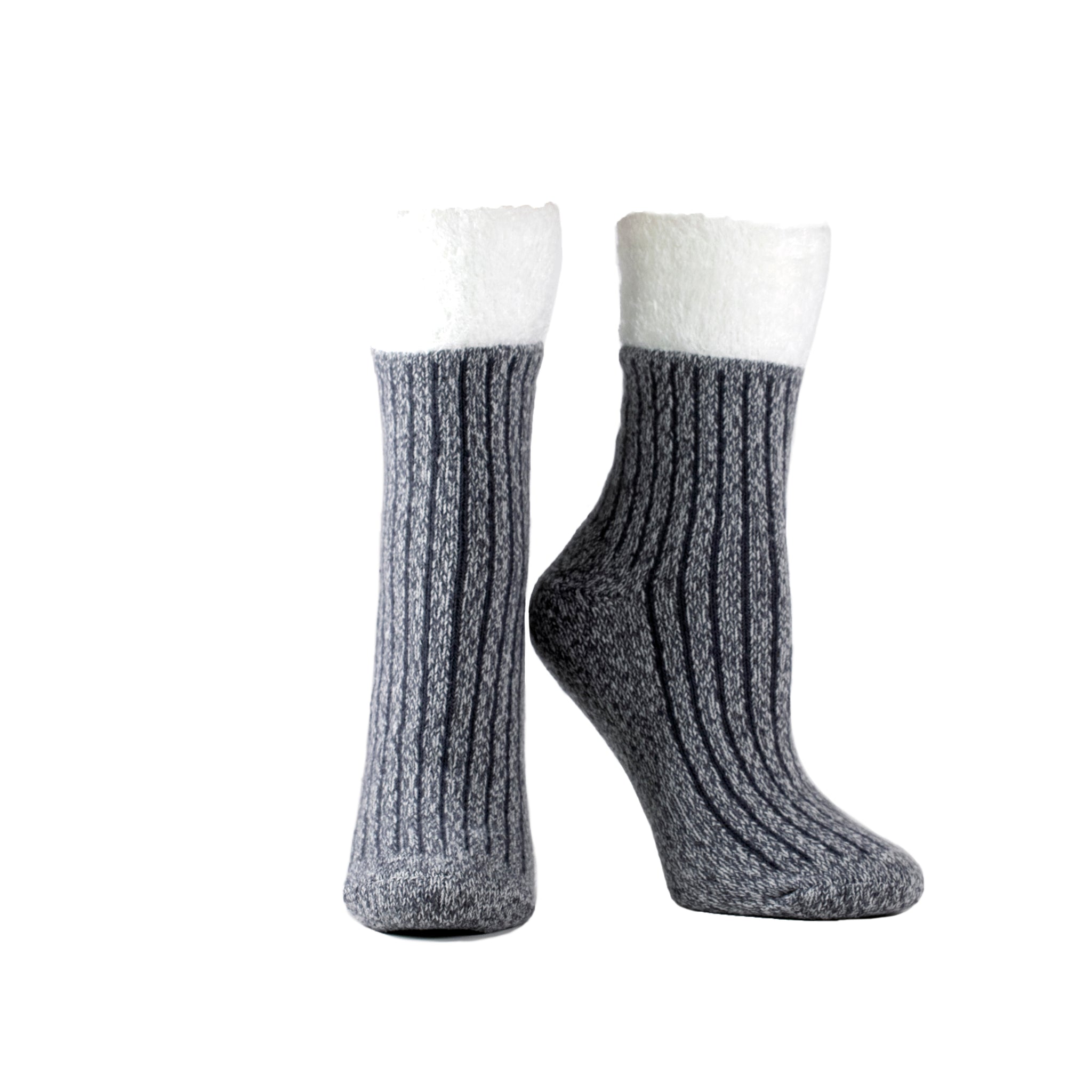 Double Layer Corduroy Non-Skid Warm Soft and Fuzzy Lavender Shea