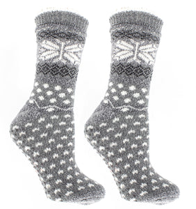 Double Layer Non-Skid Warm Soft and Fuzzy Slipper Socks With Lavender & Shea Butter Infused