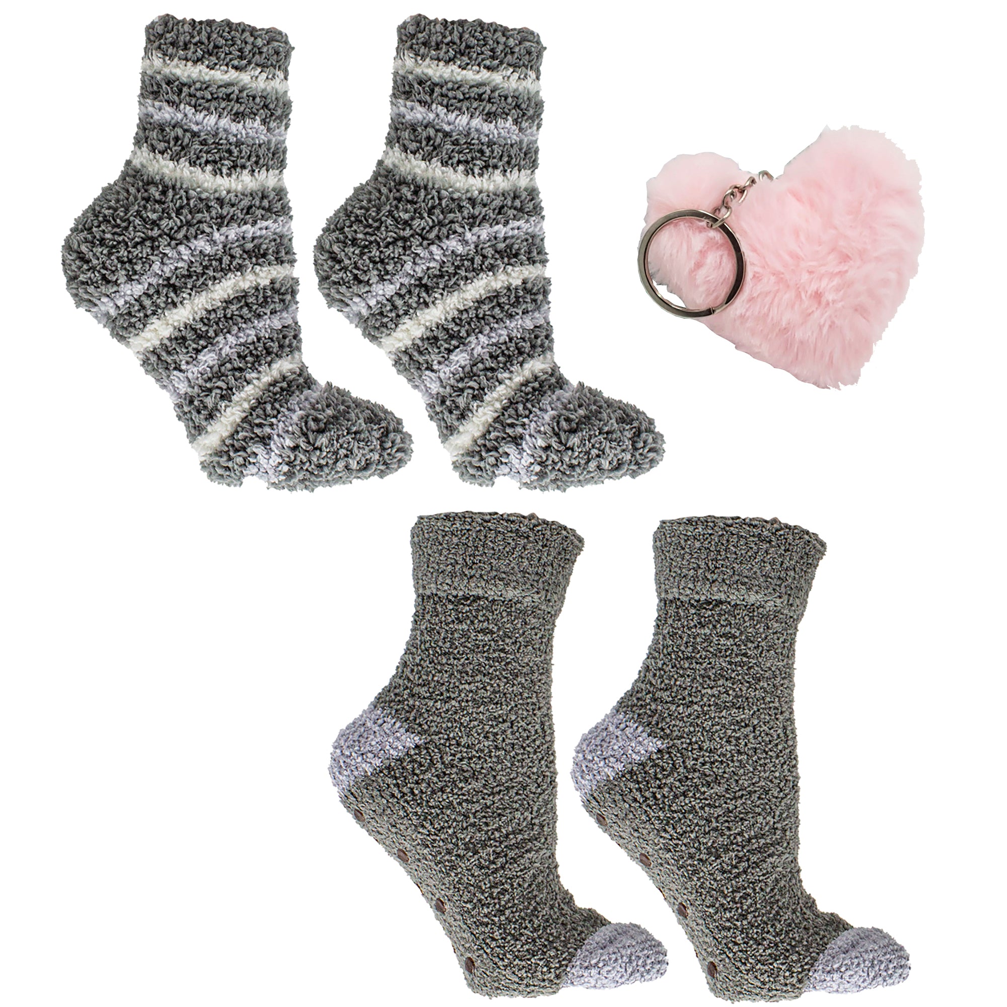 2 Pairs - Super Thick & Plush Slipper Socks