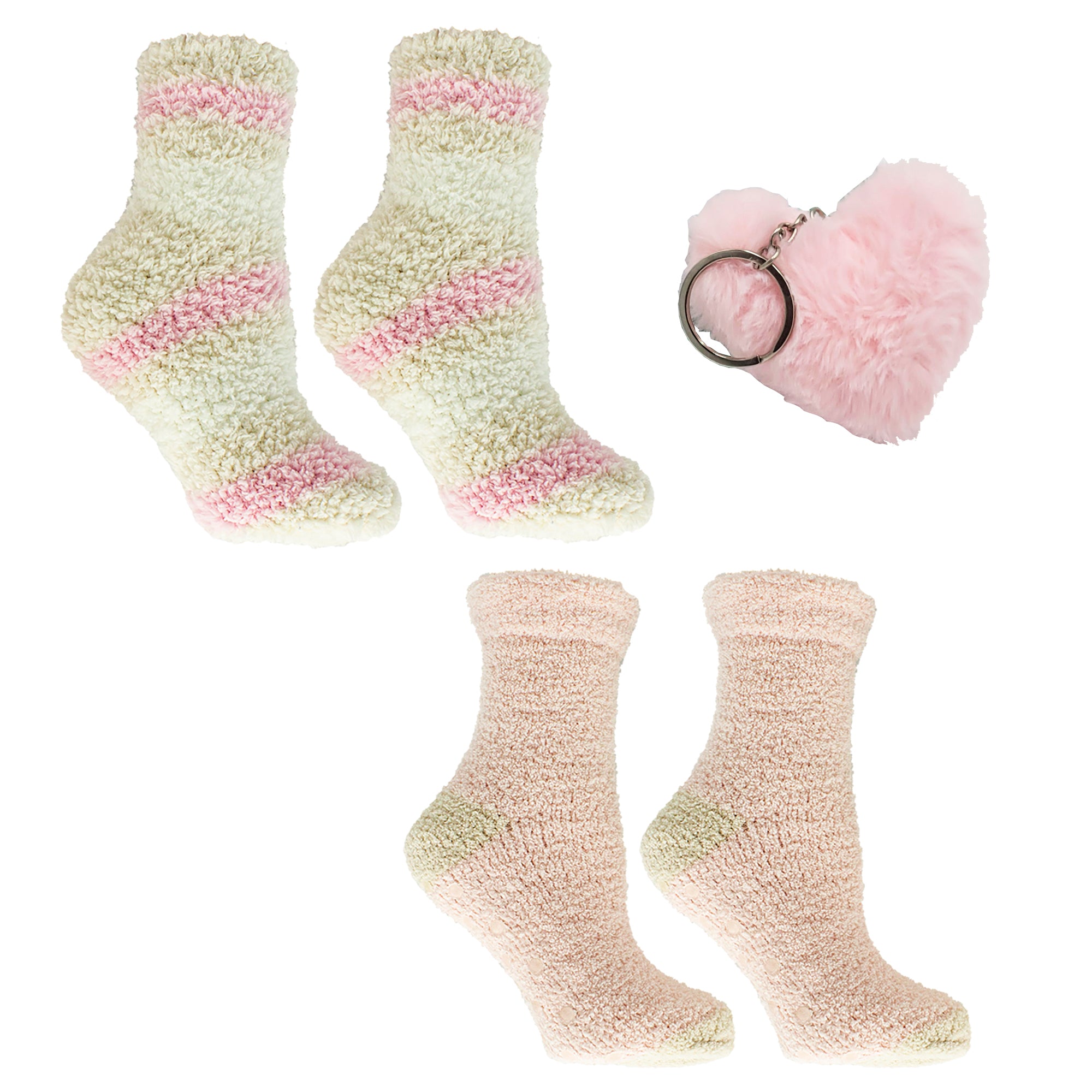 2 Pairs - Super Thick & Plush Slipper Socks