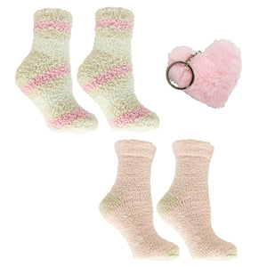 2 Pairs - Super Thick & Plush Slipper Socks