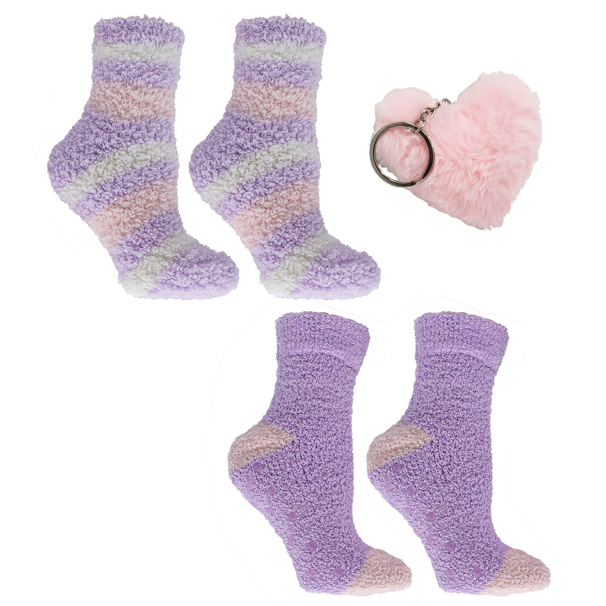 2 Pairs - Super Thick & Plush Slipper Socks