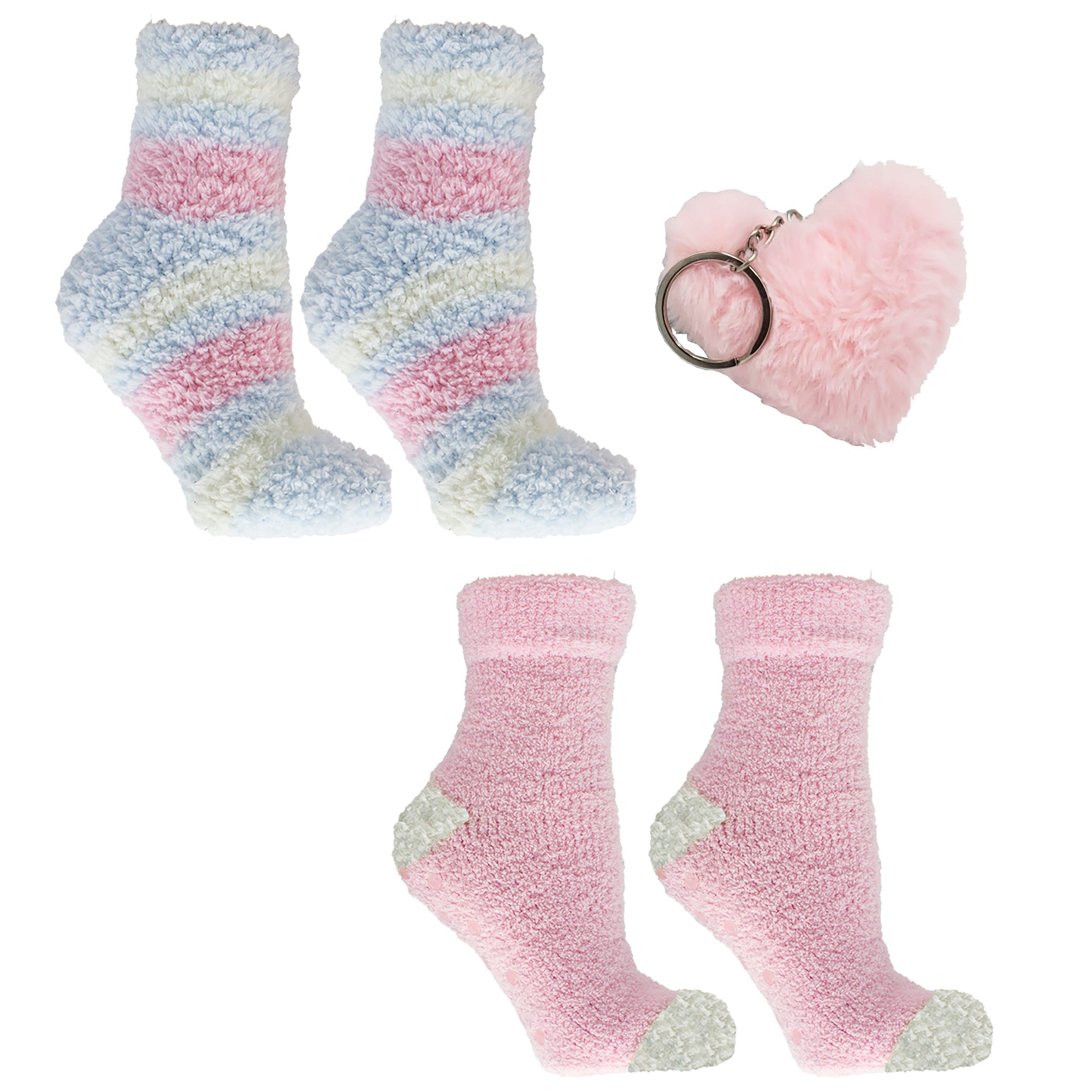 2 Pairs - Super Thick & Plush Slipper Socks