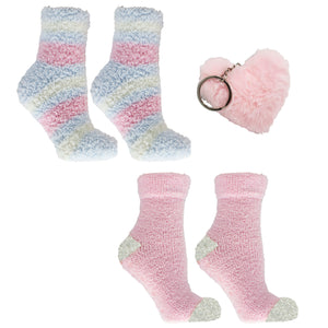 2 Pairs - Super Thick & Plush Slipper Socks