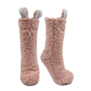 Furry Little Friends Lounge Socks with Non Skid Bottoms | Infused with Rose and Shea Butter
