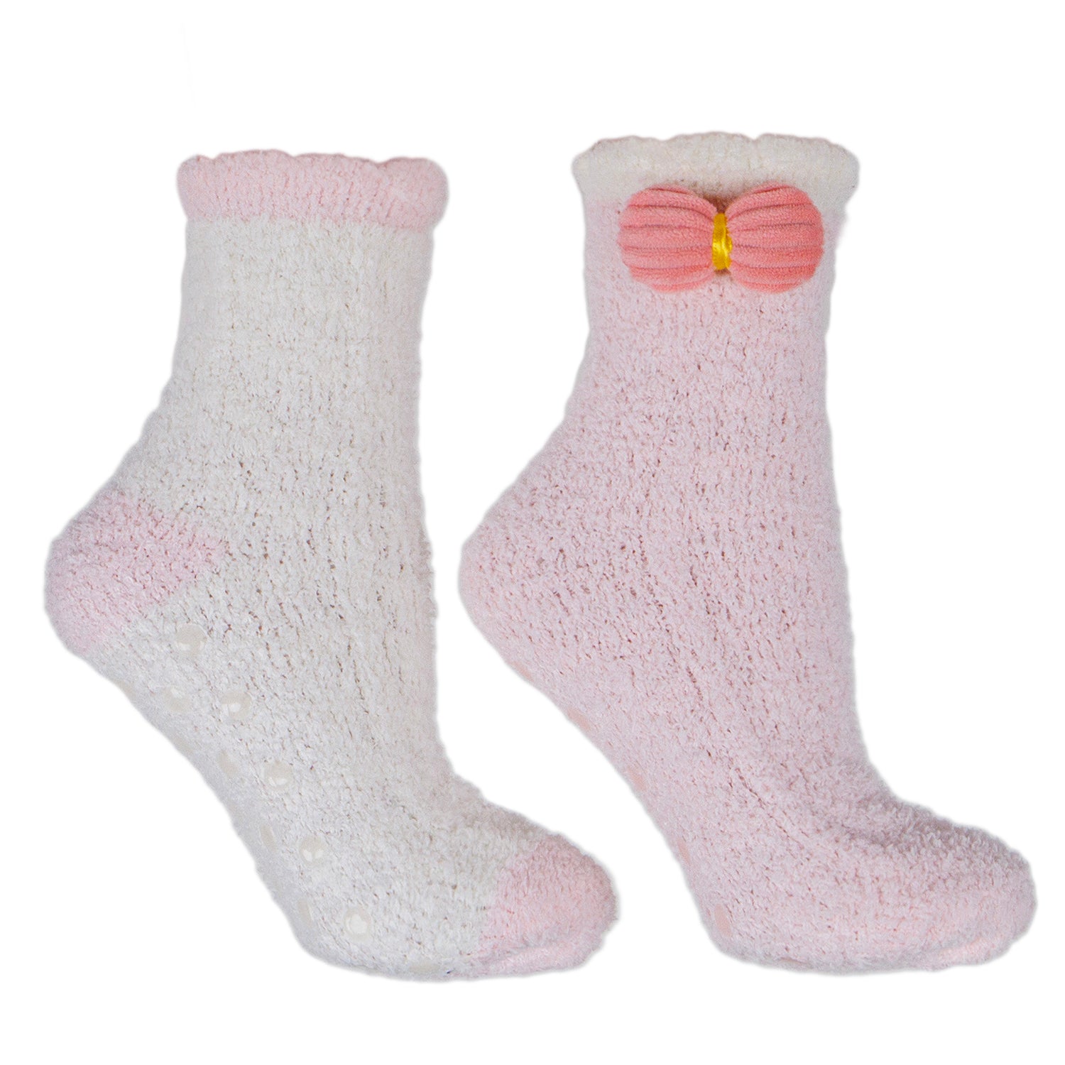 2 Pairs Chenille Socks with 3D Accent, Infused with Lavender