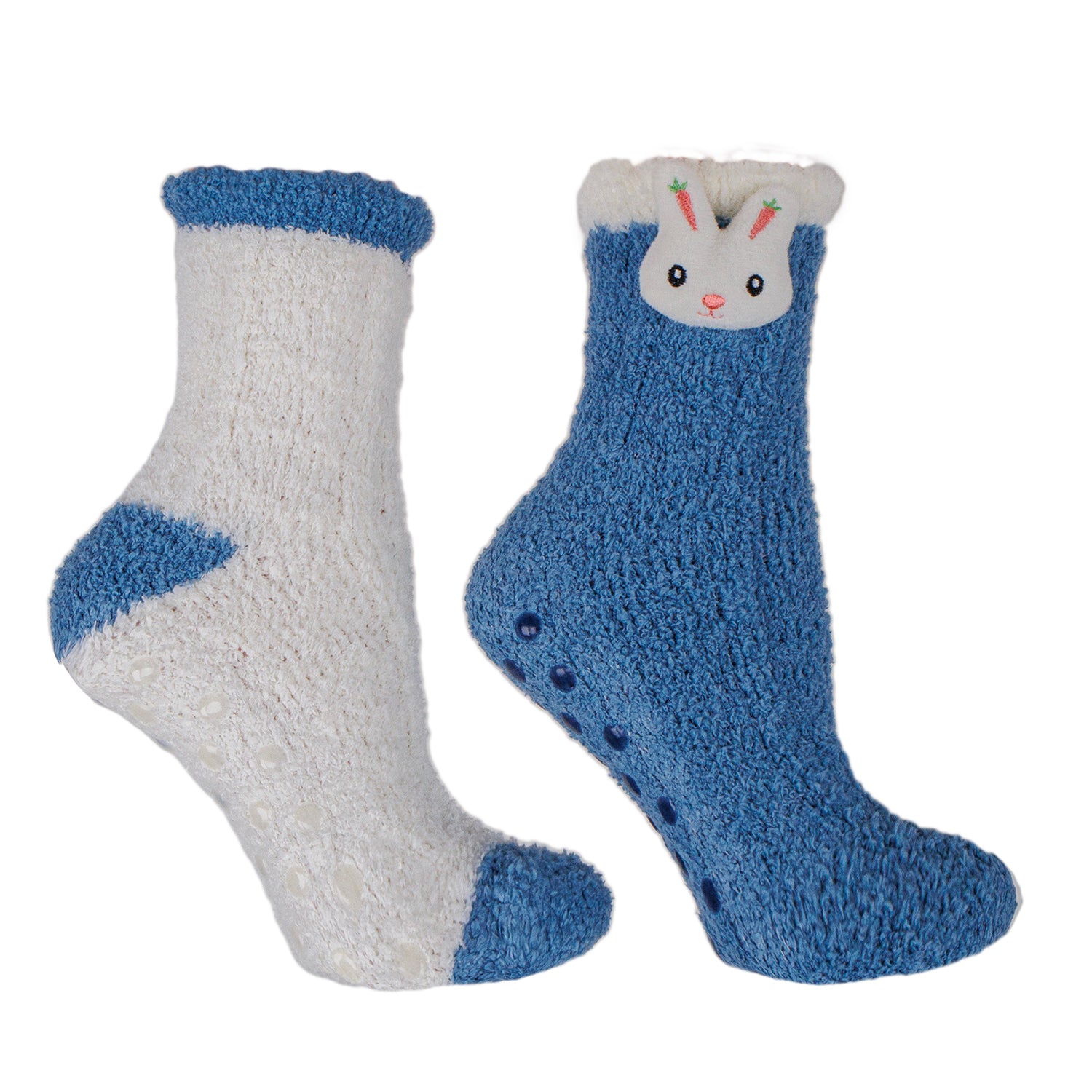 2 Pairs Chenille Socks with 3D Accent, Infused with Lavender