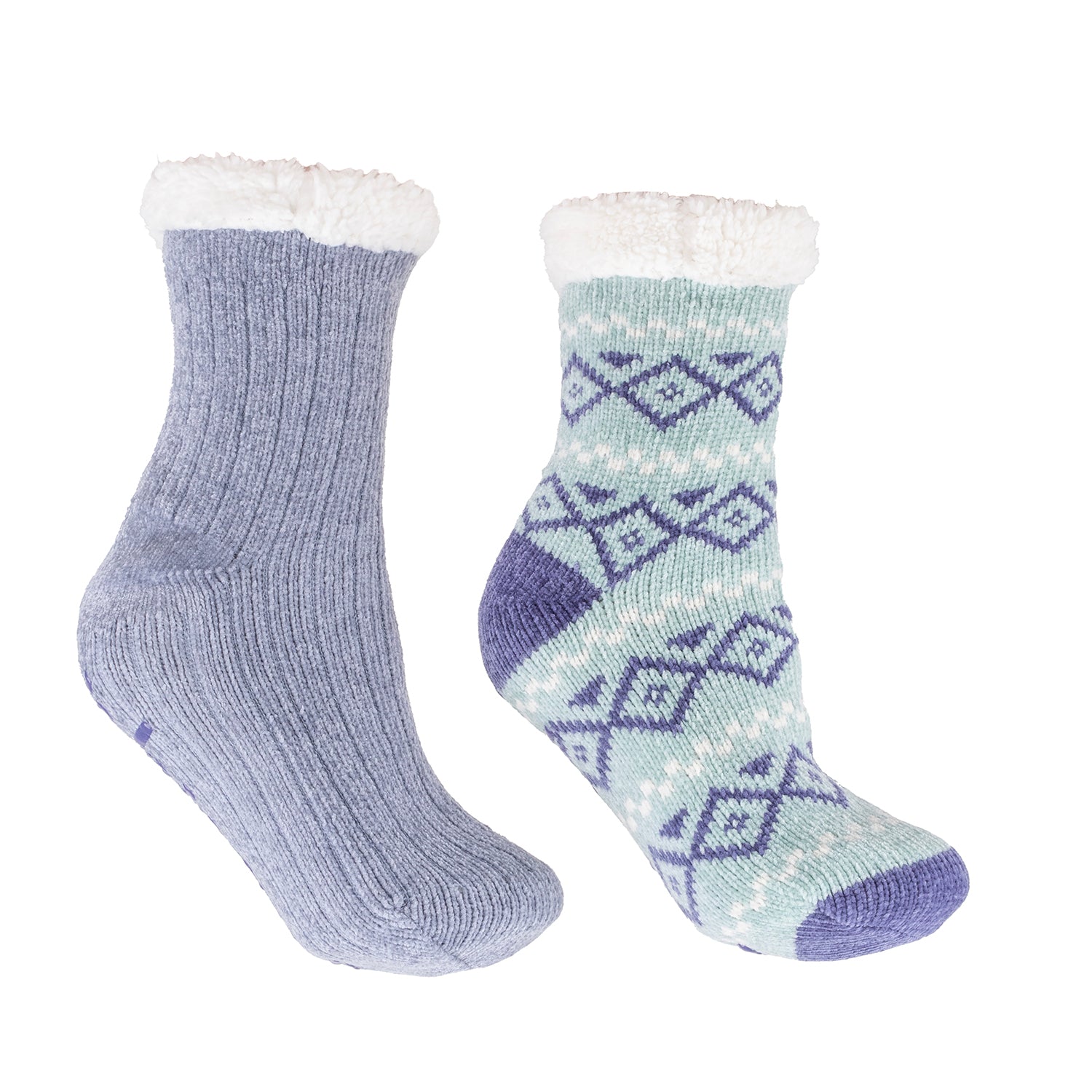 2 Pairs Velvet Rose Socks, Shea Butter and Rose Infused | Grey