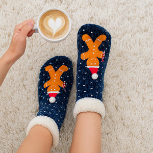 Aromasoles Mint Infused Gingerbread Holiday Slipper Socks – Single
