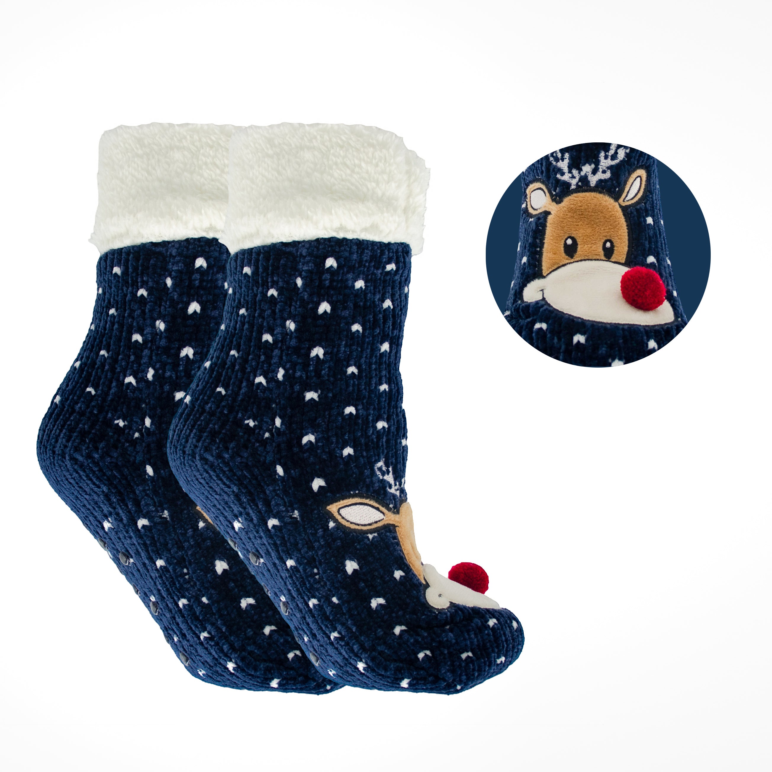 Aromasoles Mint Infused Gingerbread Holiday Slipper Socks – Single