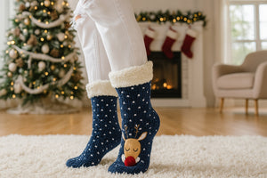 Aromasoles Mint Infused Gingerbread Holiday Slipper Socks – Single