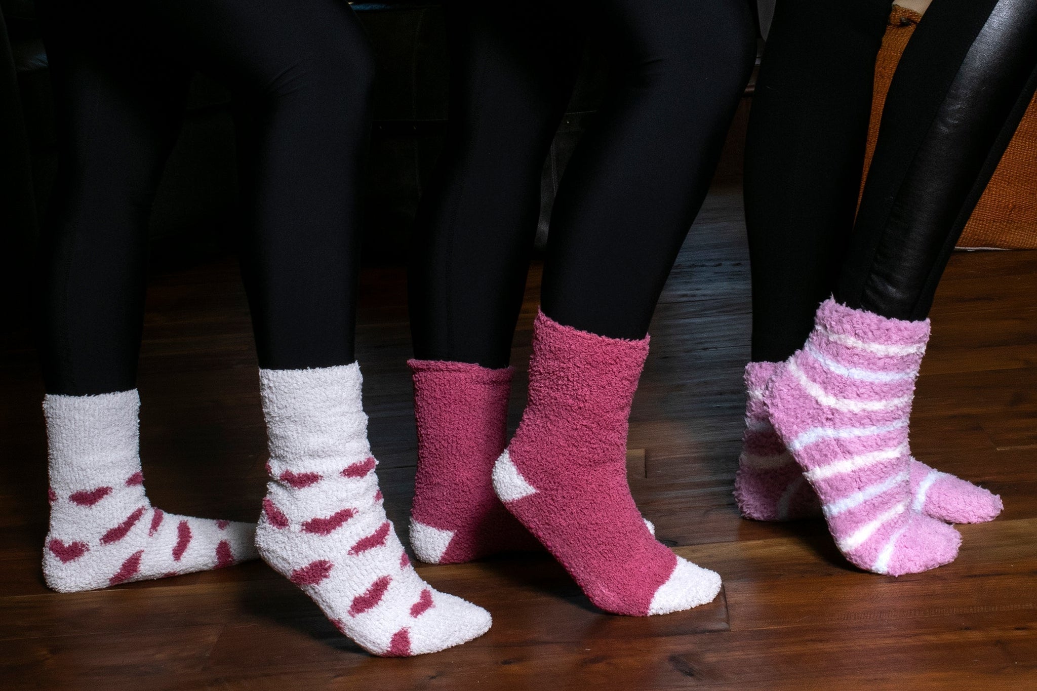 2 Pairs - Velvet Warm Soft and Fuzzy Slipper Socks With Lavender Infused