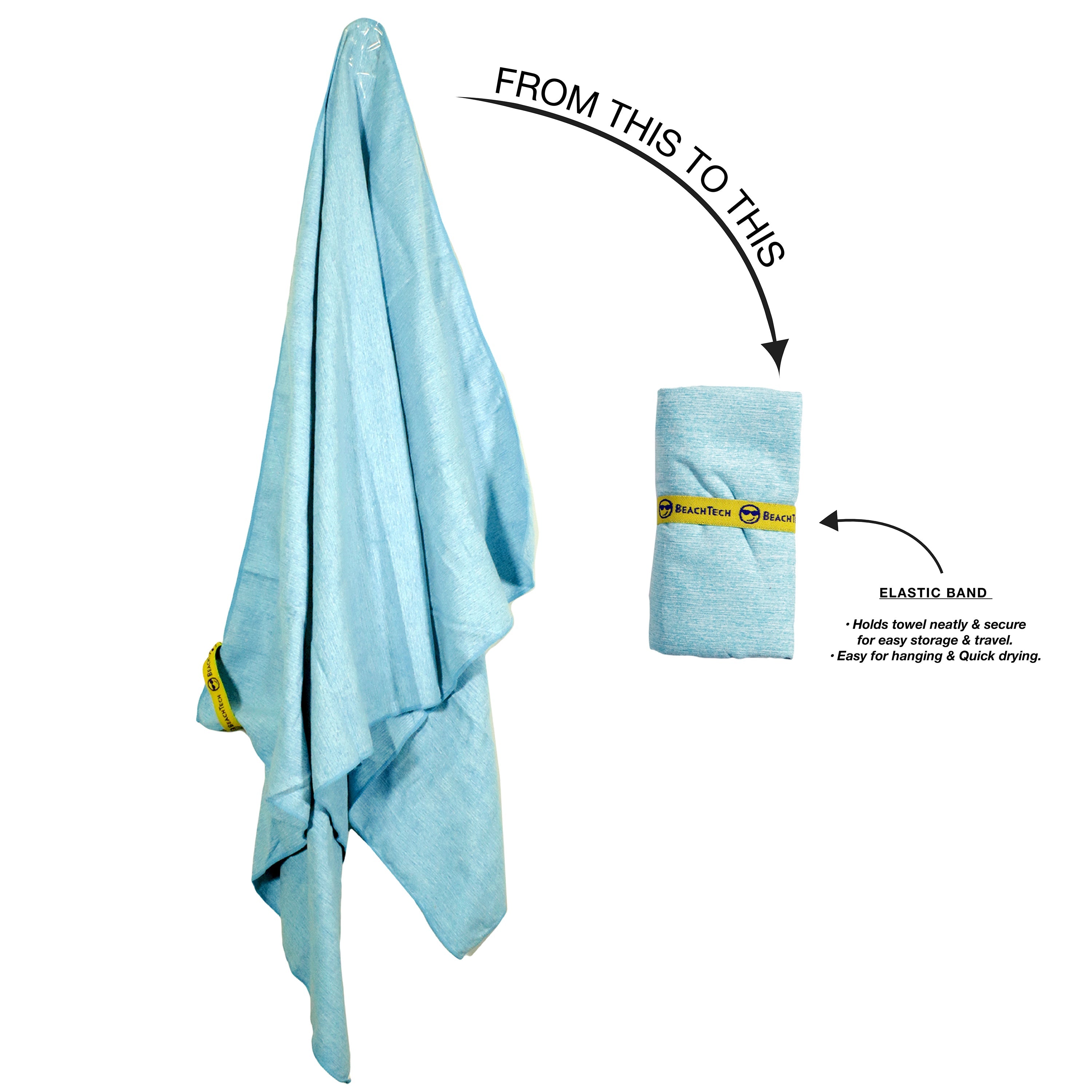 MinxNY BeachTech Micro-Fiber Beach Towel, Red Heather, OS