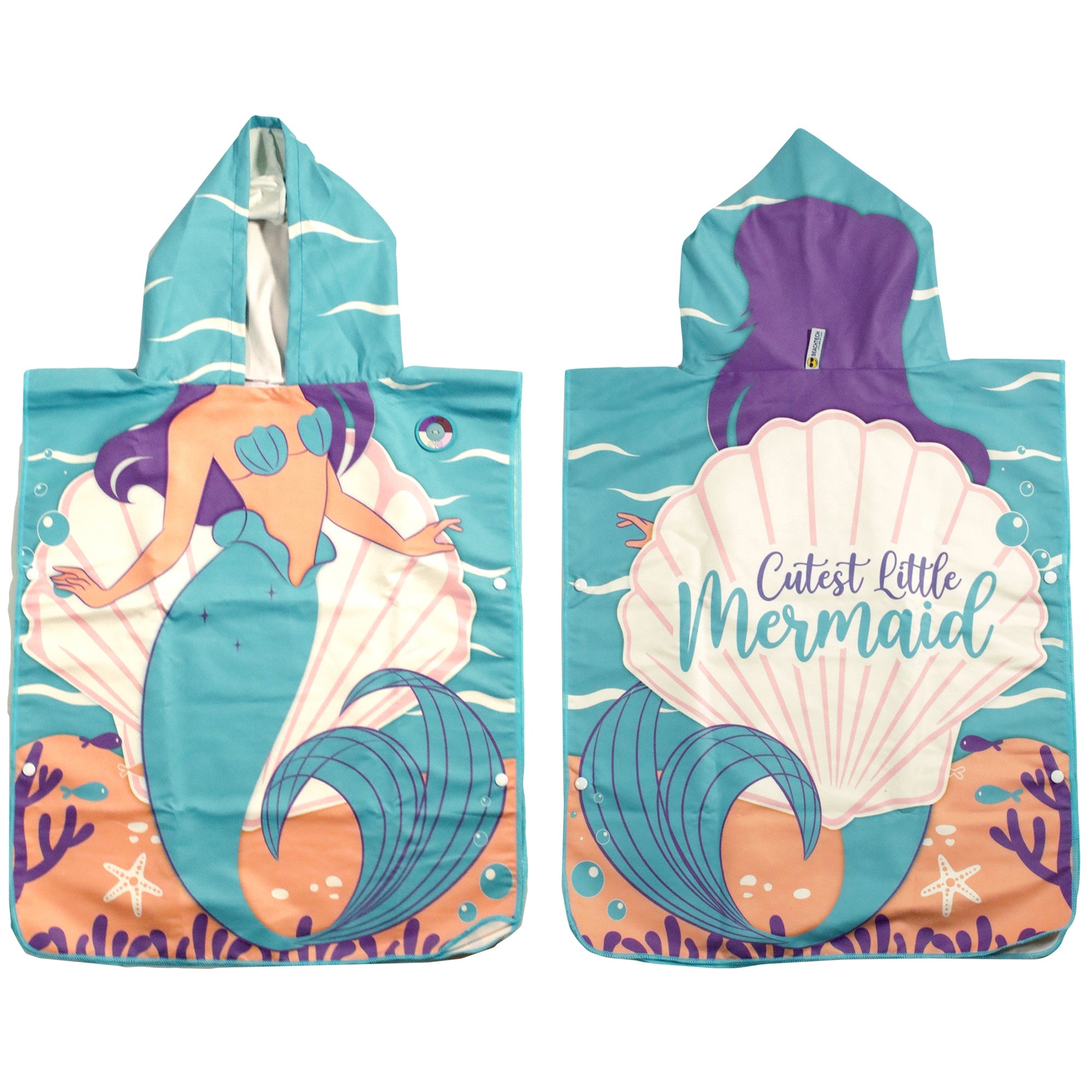 MinxNY BeachTech Micro-Fiber Beach Towel With UV Sensor, Magical Mermaid, Kids