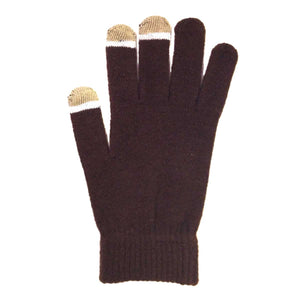 Micro Velvet Black Touch Screen Gloves With Glow Tips