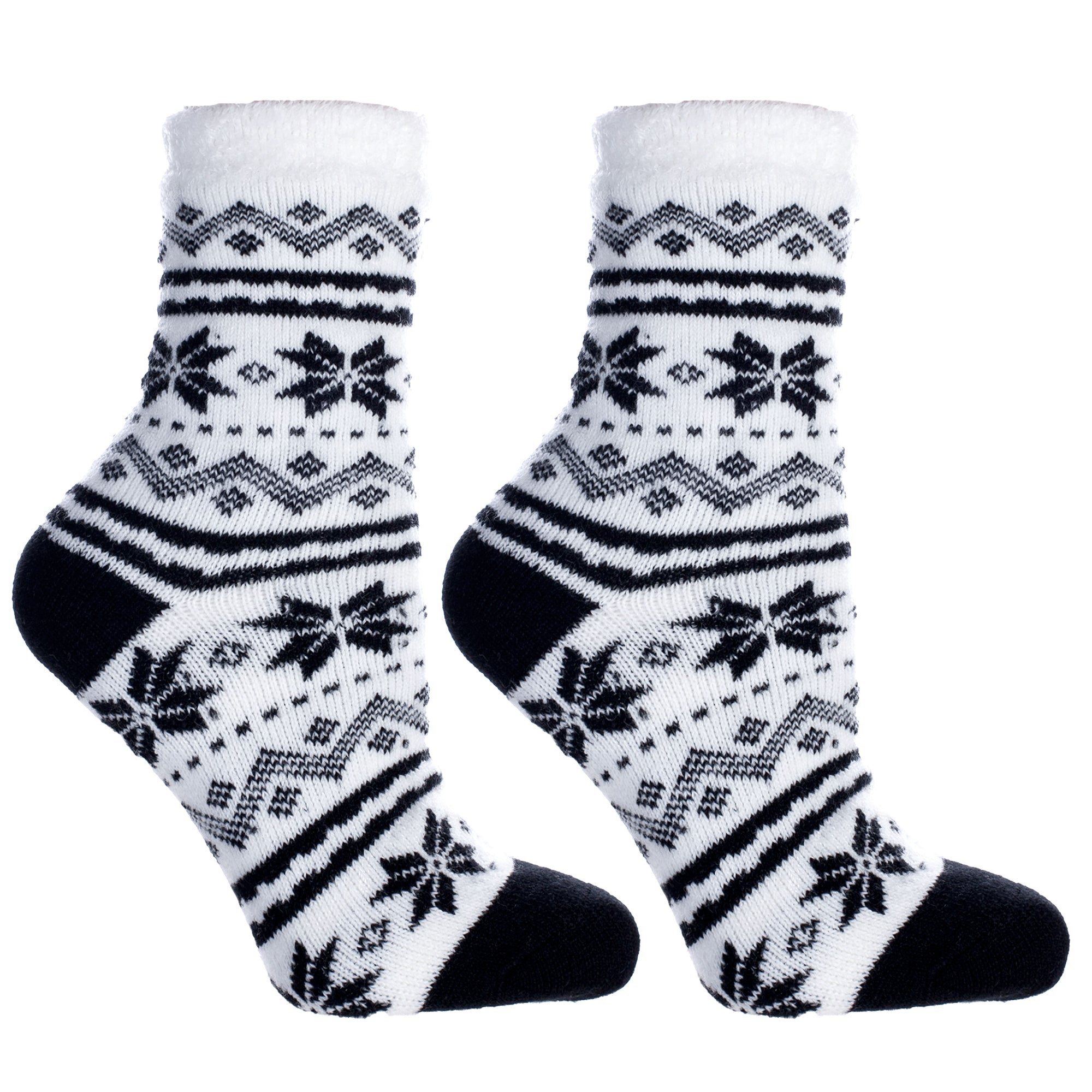 Double Layer Snow Flakes Slipper Socks With Shea Butter Infused