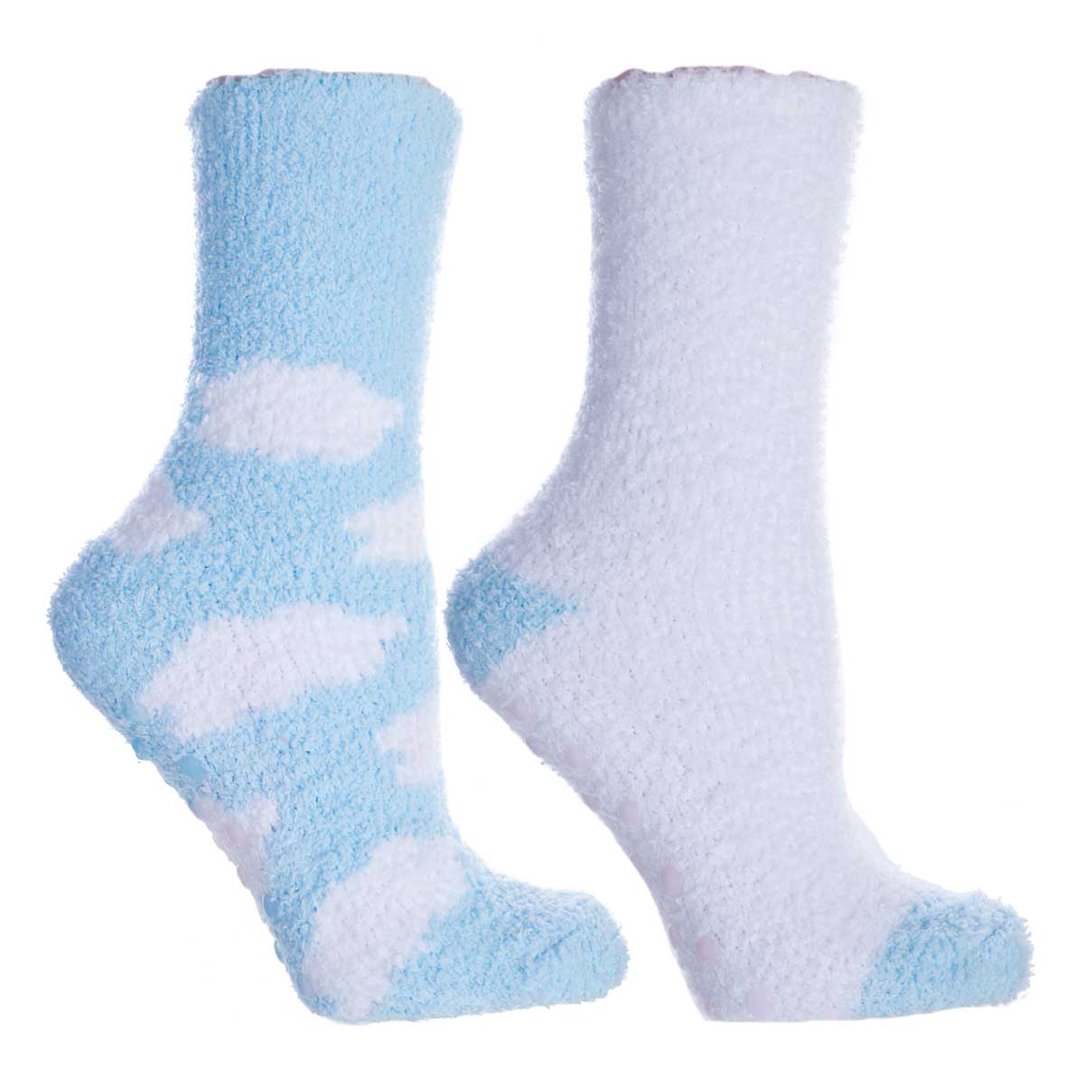 Women's Lavender Infused Slipper Socks, 2-Pair Pack with Lavender Sachet, 