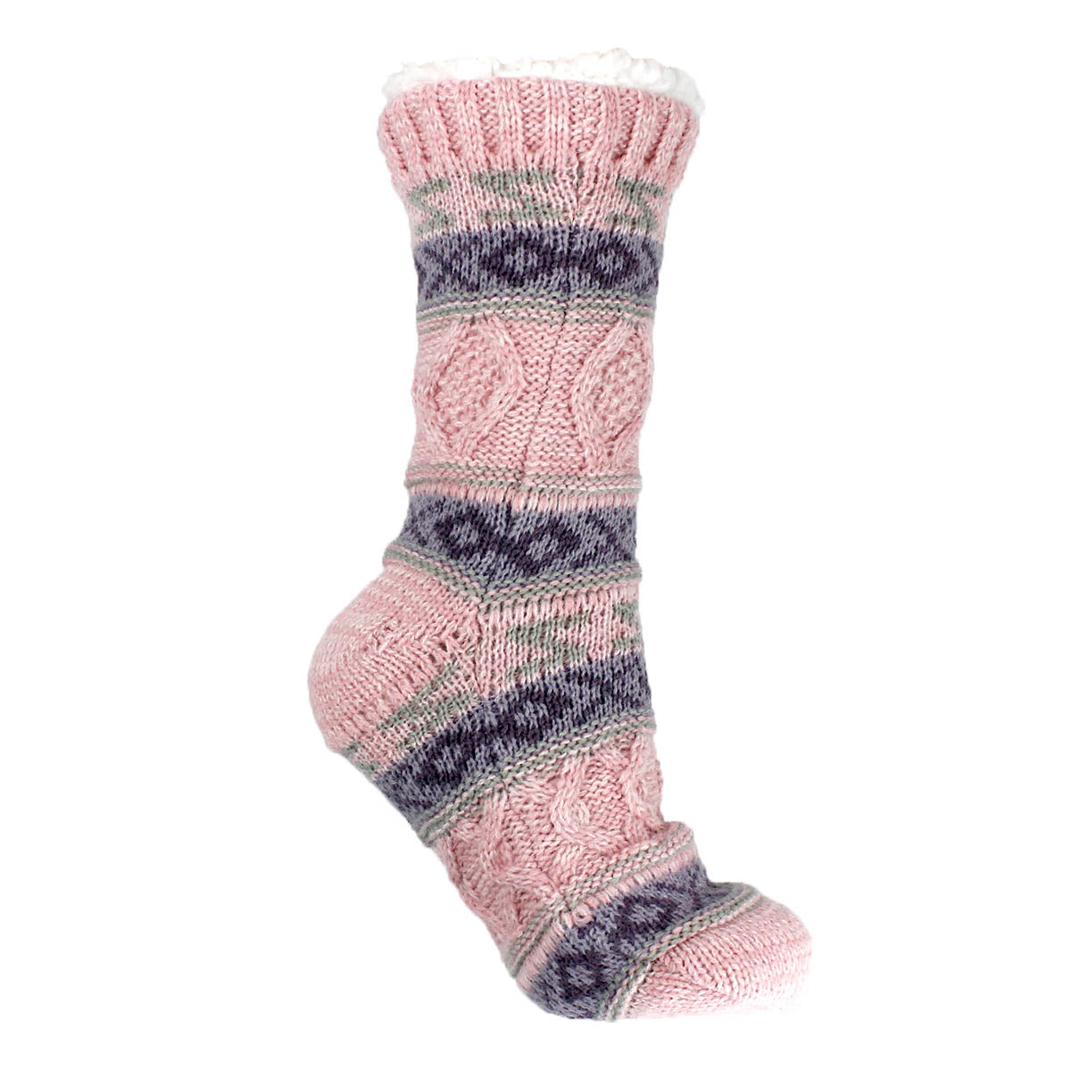 Women's Non-Skid Warm Soft and Fuzzy Shea Butter and Rose Oil Infused "Book Lovers" Slipper Socks, Grey