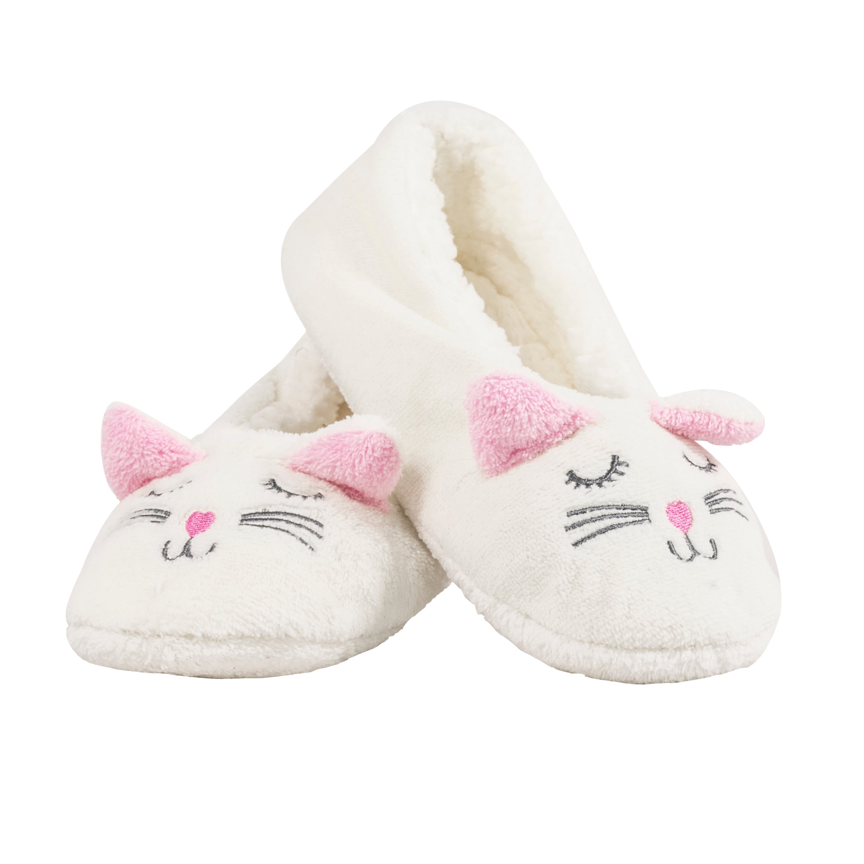 Premium Slipper Socks - Kitty White large, XL | MinxNY