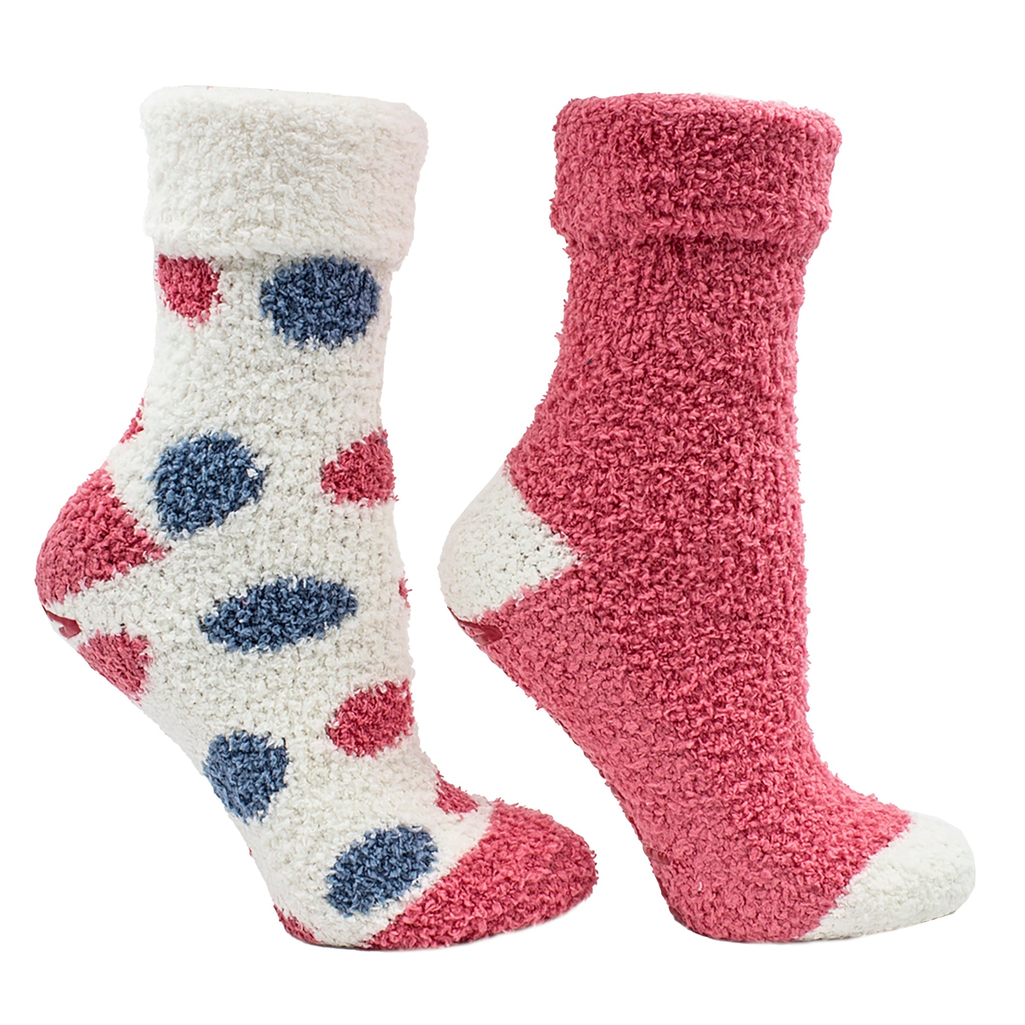 Jefferies Socks Llama and Hearts Fuzzy Non-Skid Slipper Socks 2 Pair Pack