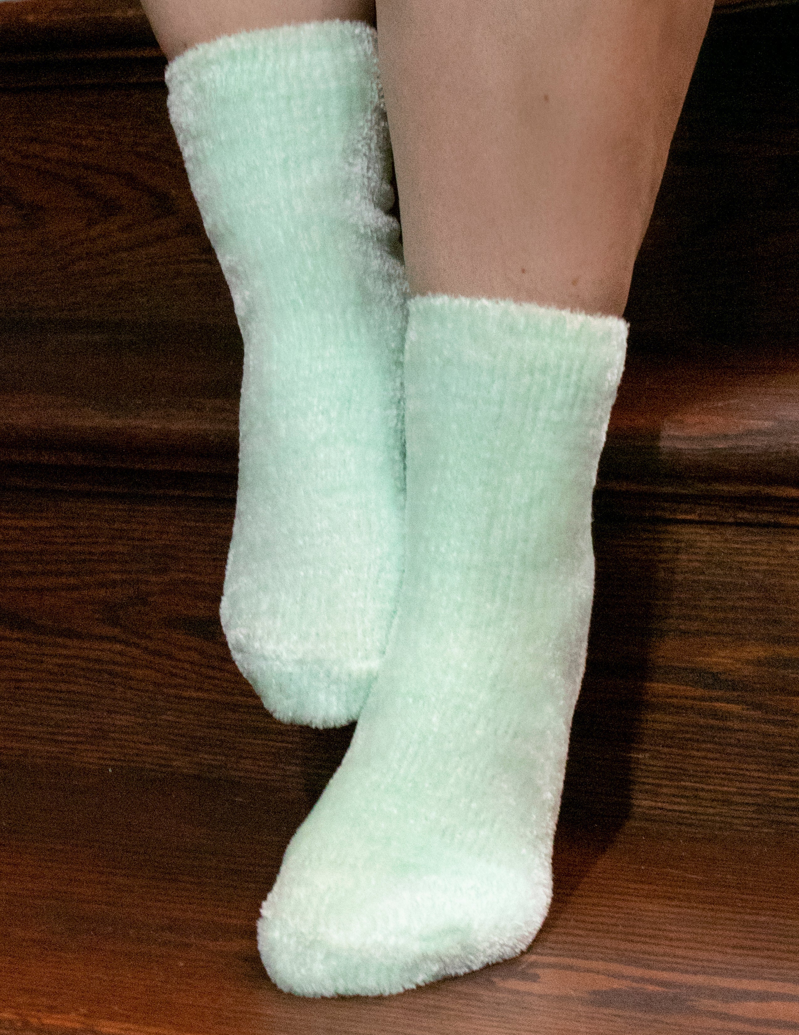 2 Pairs - Velvet Slipper Socks With Lavender infused