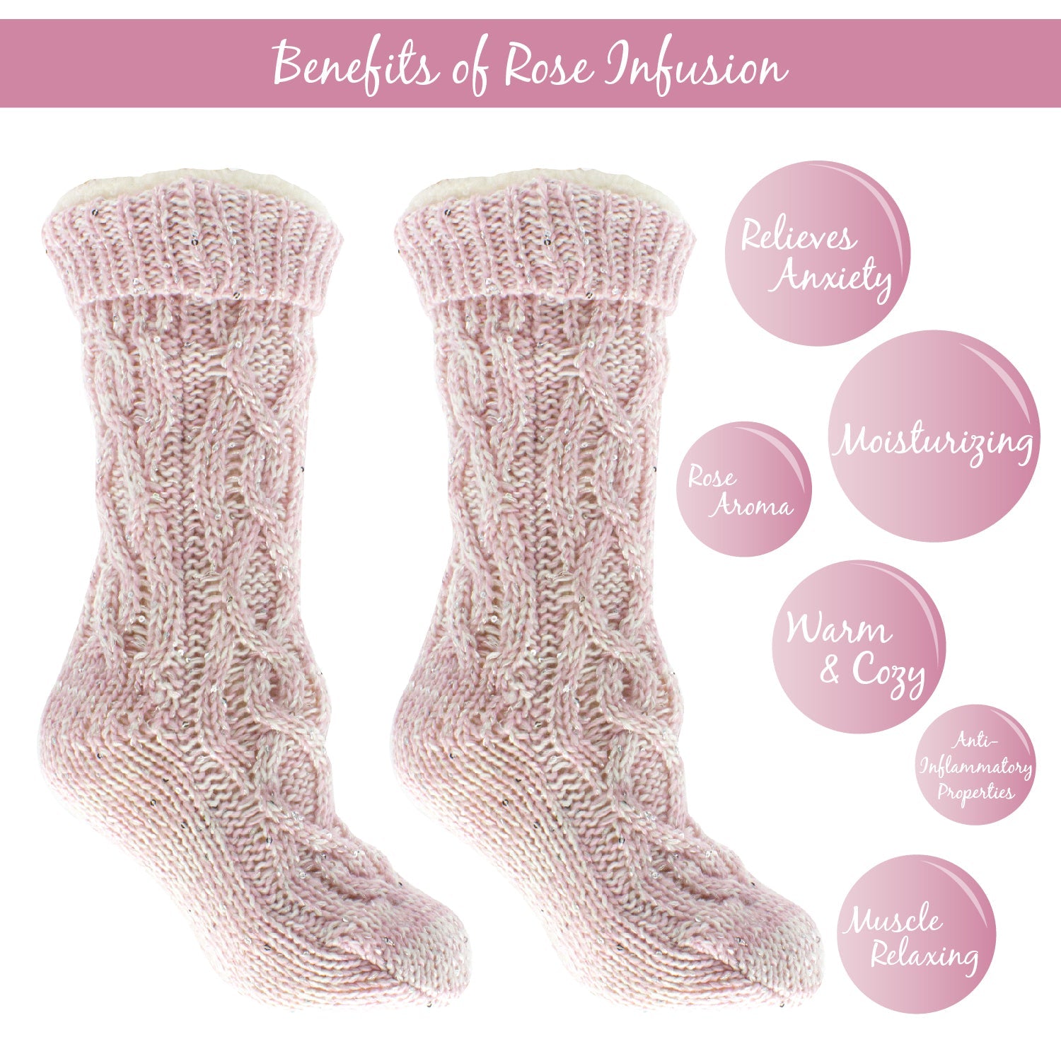 Lakeside Lounge Socks With Shea Butter and Rose Oil Infused