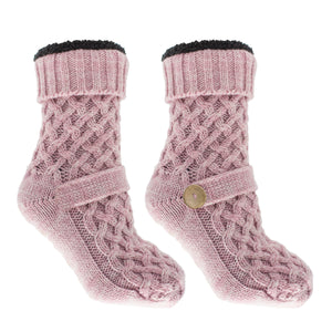 Fizzy Sweater Non-Skid Slipper Socks With Argan Infused