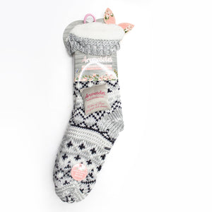 Old School Slipper Socks With Shea Butter & Rose Infused