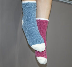 Glacial Velvet Double Layer Slipper Socks With Rose and Shea Butter Infused