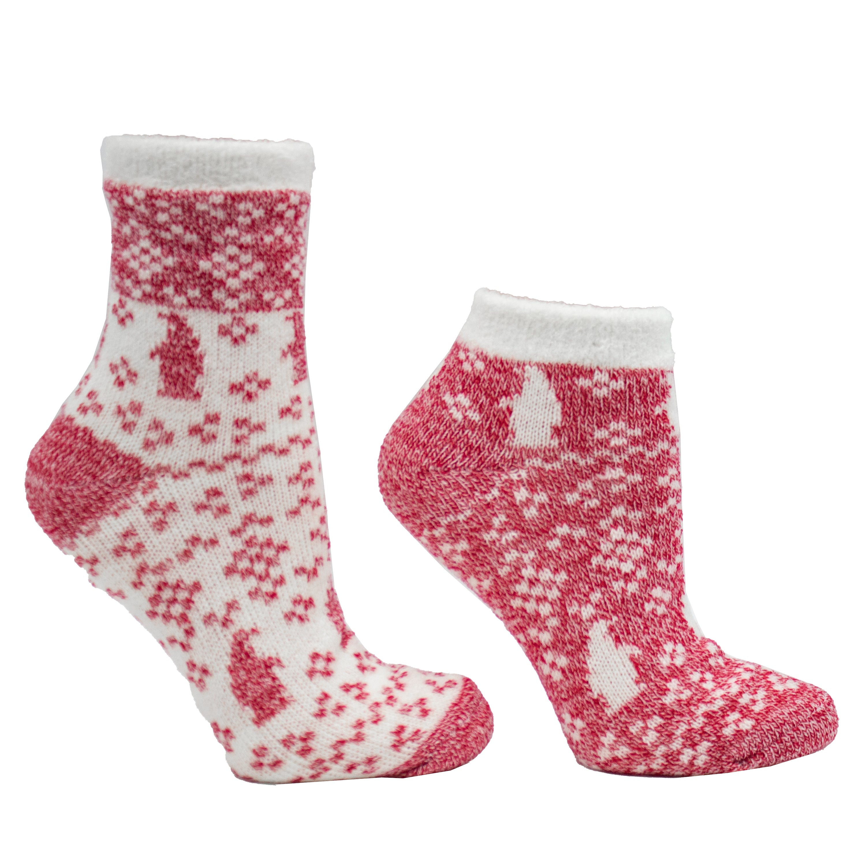 North Pole - 2 pack o of double layer socks Rose N Shea butter infused